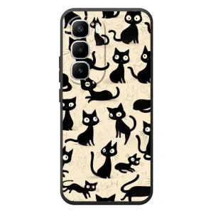 Чохол з малюнком кіт на Infinix Hot 60 Pro Plus (Чорні коти)