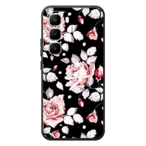 Чохли з квітами для Infinix Hot 60 Pro Plus (VPrint) (Квіти на чорному)
