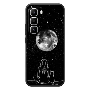 Чохол з малюнком кіт на Infinix Hot 60 Pro Plus (Дівчина з котом)