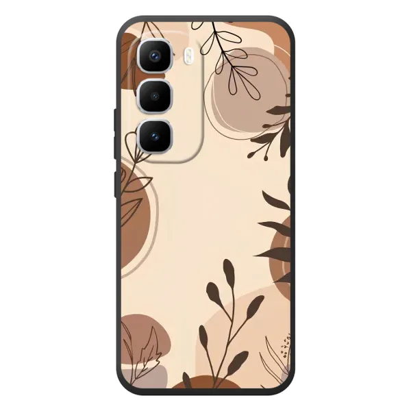 Чохол з принтом «Коричневі квіти» для Infinix Hot 60 Pro Plus