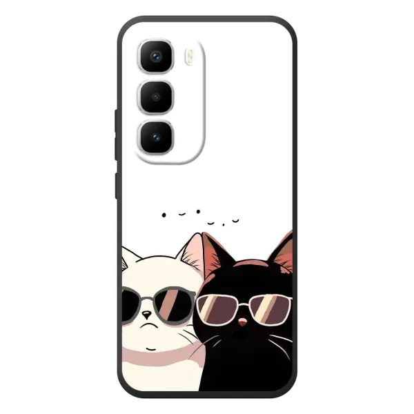 Чохол з принтом «Коти в окулярах» для Infinix Hot 60 Pro Plus