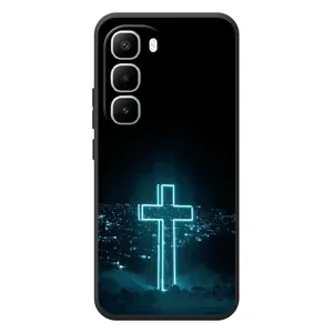 Християнські Чохли для Infinix Hot 60 Pro Plus (AlphaPrint) (Хрест і місто)