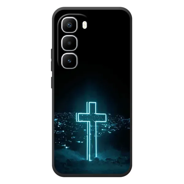 Чохол з принтом «Хрест і місто» для Infinix Hot 60 Pro Plus Чохол з принтом «Хрест і місто» для Infinix Hot 60 Pro Plus