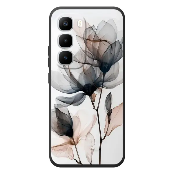 Чохол з принтом «Квіти на білому» для Infinix Hot 60 Pro Plus