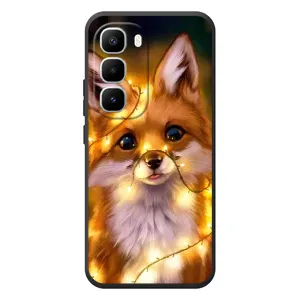 Чохли з картинкою Лисичка для Infinix Hot 60 Pro Plus (VPrint) (Лисичка в гірляндах)