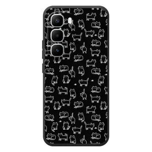 Чохол з принтом для Infinix Hot 60 Pro Plus (AlphaPrint) Модні коти (Маленькі котики)