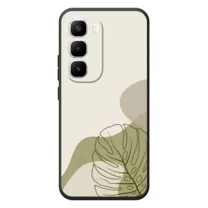 Силконовий чохол з принтом в квітах на Infinix Hot 60 Pro Plus (Зелена монстера дизайн)