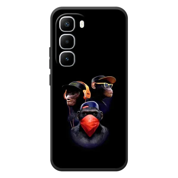Чохол з принтом «Три мавпи» для Infinix Hot 60 Pro Plus