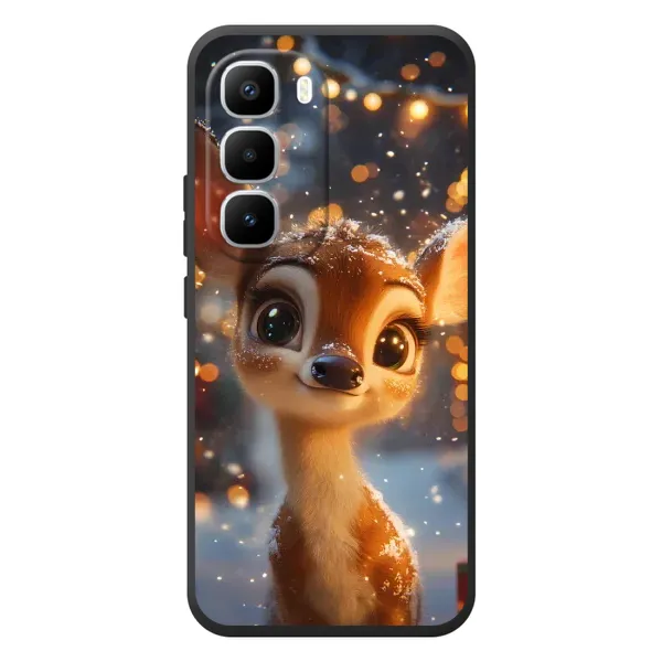Чехол с принтом «Олененок среди гирлянд» для Infinix Hot 60 Pro Plus Чехол с принтом «Олененок среди гирлянд» для Infinix Hot 60 Pro Plus