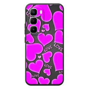 Чехлы для любимой на Хот 60 Про Плюс (VPrint) (Pink hearts)