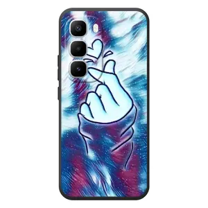 Чохол з принтом для Infinix Hot 60 Pro Plus (AlphaPrint - Знак сердечка) (Радужне серце)