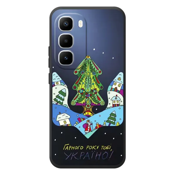 Чехол с принтом «Рождественский герб» для Infinix Hot 60 Pro Plus Чехол с принтом «Рождественский герб» для Infinix Hot 60 Pro Plus
