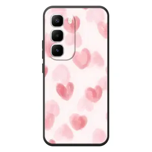 Чохол з розовим принтом для Infinix Hot 60 Pro Plus (Рожеві сердечки)