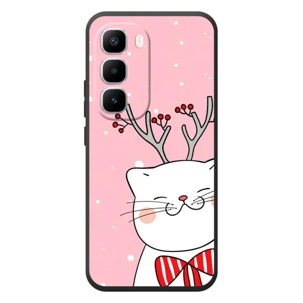 Чехол с принтом «Зимний кот» для Infinix Hot 60 Pro Plus