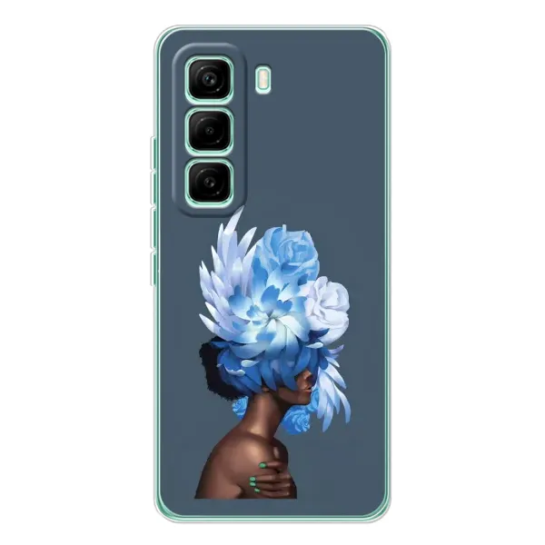 Чохол з принтом «Квіти на голові» для Infinix Hot 60 Pro Чохол з принтом «Квіти на голові» для Infinix Hot 60 Pro