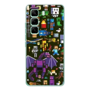 Чохол Майнкрафт на Infinix Hot 60 Pro (AlphaPrint) Minecraft (Колаж Майнкрафт)