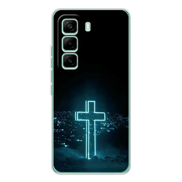 Чохол з принтом «Хрест і місто» для Infinix Hot 60 Pro Чохол з принтом «Хрест і місто» для Infinix Hot 60 Pro