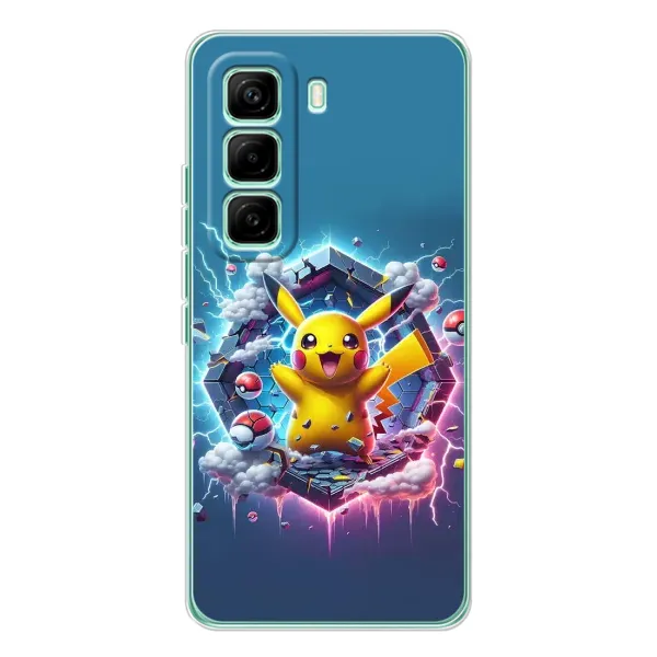 Чохол з принтом «Лого Пікачу» для Infinix Hot 60 Pro Чохол з принтом «Лого Пікачу» для Infinix Hot 60 Pro