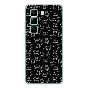 Чохол з принтом для Infinix Hot 60 Pro (AlphaPrint) Модні коти (Маленькі котики)