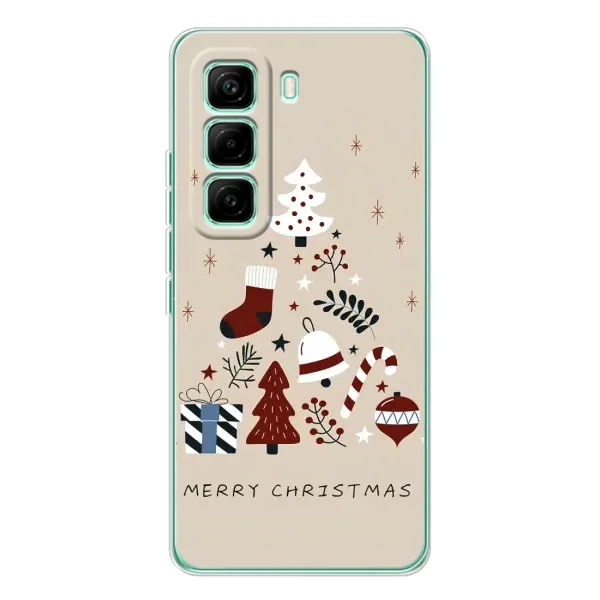 Чехол с принтом «Merry Christmas» для Infinix Hot 60 Pro