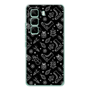 Новорічні, Святкові Чохли для Infinix Hot 60 Pro - 2024 год (Новорічний фон)