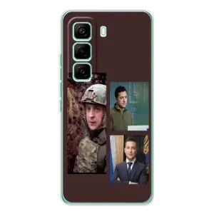 Чохол для Infinix Hot 60 Pro (AlphaPrint - с принтом Зеленського) (Президент)