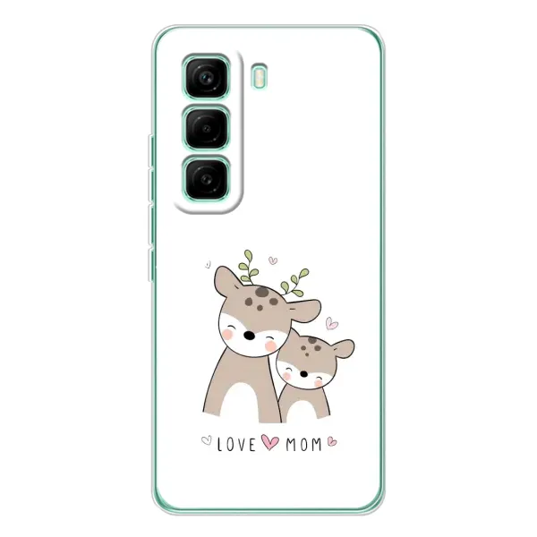 Чохол з принтом «Оленята мама і малюк» для Infinix Hot 60 Pro Чохол з принтом «Оленята мама і малюк» для Infinix Hot 60 Pro