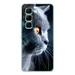 Чохли з Котиками для Infinix Hot 60 Pro (VPrint) (Сірий Кіт)