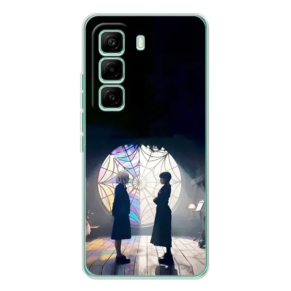 Чохол з принтом «Венздей та Інід» для Infinix Hot 60 Pro Чохол з принтом «Венздей та Інід» для Infinix Hot 60 Pro