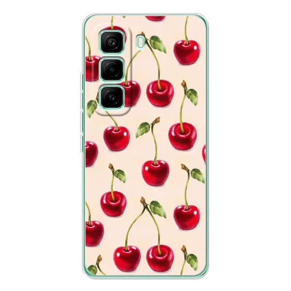 Чохол з принтом «Черешня» для Infinix Hot 60 Pro Чохол з принтом «Черешня» для Infinix Hot 60 Pro