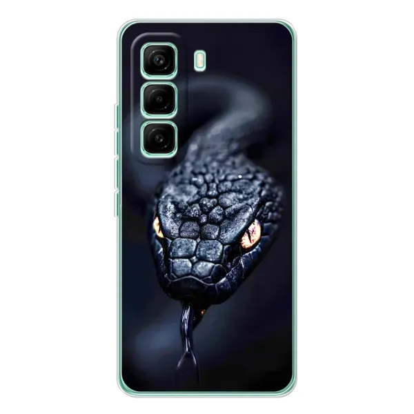 Чохол з принтом «Чорна змія» для Infinix Hot 60 Pro Чохол з принтом «Чорна змія» для Infinix Hot 60 Pro