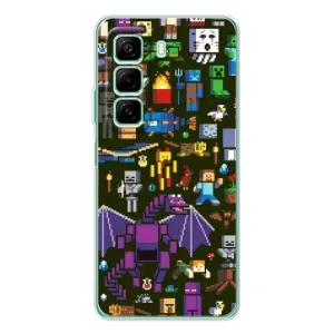Чохол Майнкрафт на Infinix Hot 60 (AlphaPrint) Minecraft (Колаж Майнкрафт)