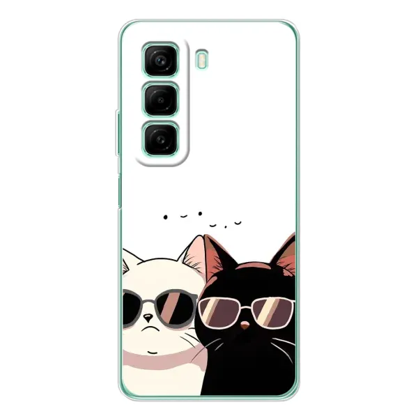 Чохол з принтом «Коти в окулярах» для Infinix Hot 60 Чохол з принтом «Коти в окулярах» для Infinix Hot 60