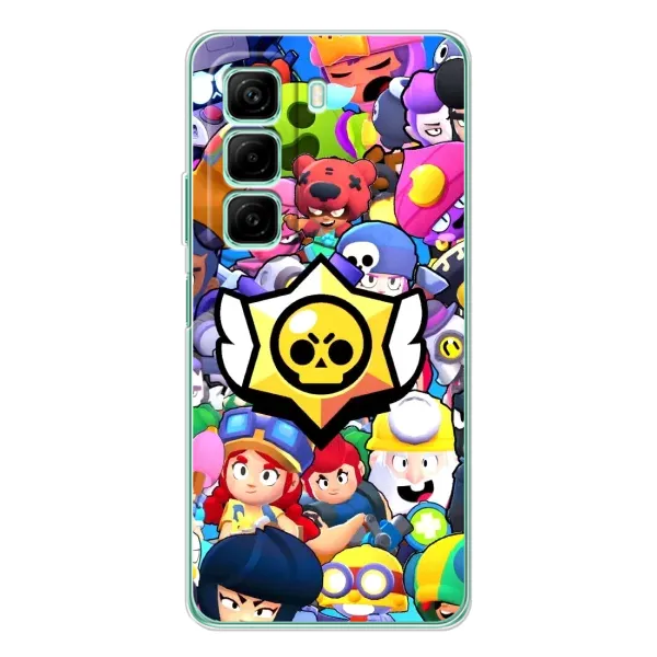 Чохол з принтом «Лого Brawl Stars» для Infinix Hot 60 Чохол з принтом «Лого Brawl Stars» для Infinix Hot 60