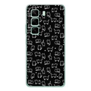 Чохол з принтом для Infinix Hot 60 (AlphaPrint) Модні коти (Маленькі котики)