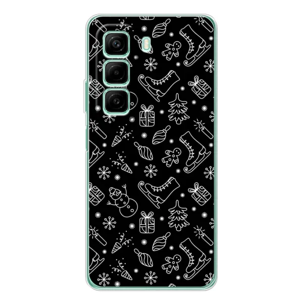Чехол с принтом «Новогодний фон» для Infinix Hot 60 Чехол с принтом «Новогодний фон» для Infinix Hot 60