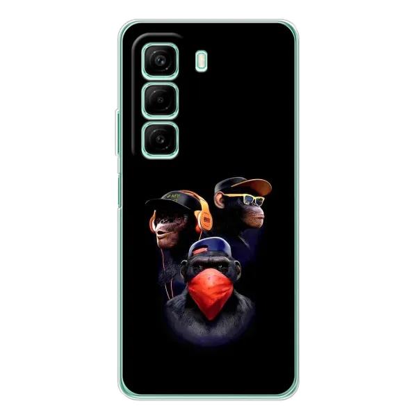 Чохол з принтом «Три мавпи» для Infinix Hot 60