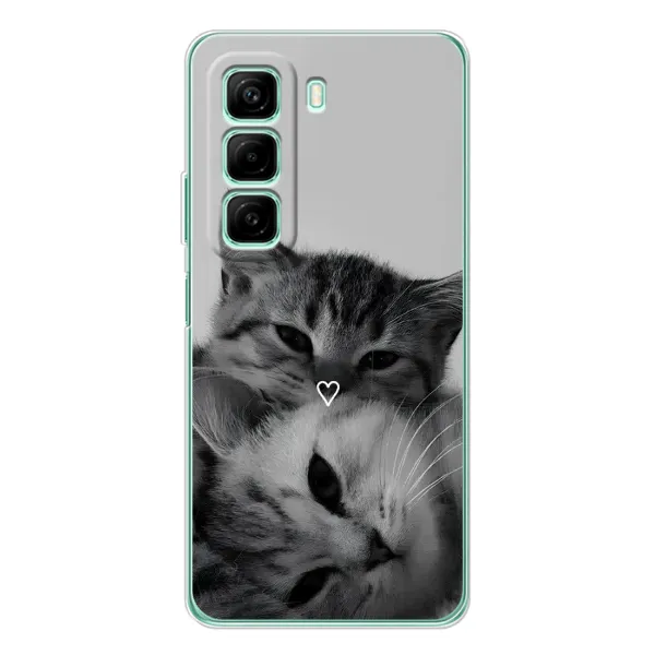 Чохол з принтом «Пара котів» для Infinix Hot 60 Чохол з принтом «Пара котів» для Infinix Hot 60