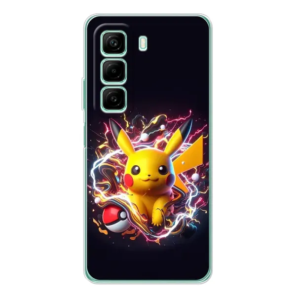 Чохол з принтом «Пікачу з м'ячем» для Infinix Hot 60