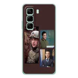 Чохол для Infinix Hot 60 (AlphaPrint - с принтом Зеленського) (Президент)