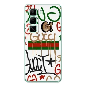 Бренднові Чохли для Infinix Hot 60 - (PREMIUMPrint) (Стиль GUUCI)