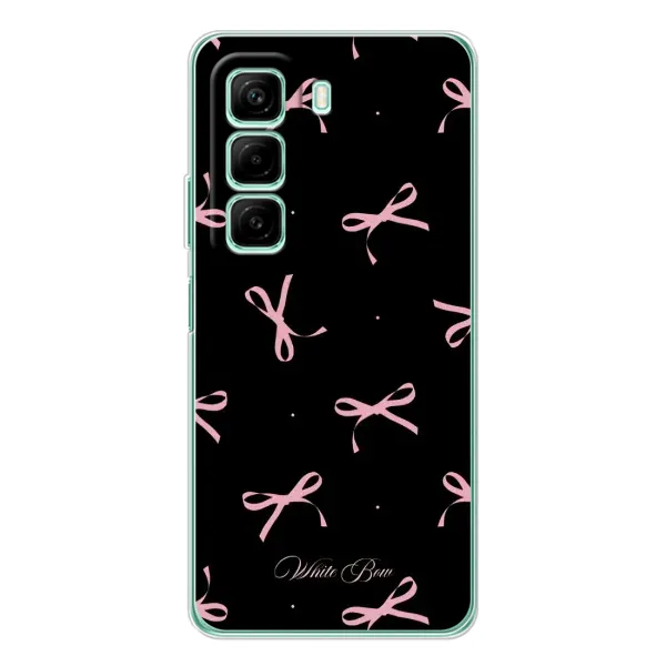 Чохол з принтом «Банти на чорному» для Infinix Hot 60i Чохол з принтом «Банти на чорному» для Infinix Hot 60i