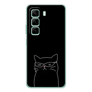 Чохол з принтом «Байдужий кіт» для Infinix Hot 60i
