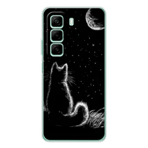 Чехол с принтом для Infinix Hot 60i (AlphaPrint) Модные коты