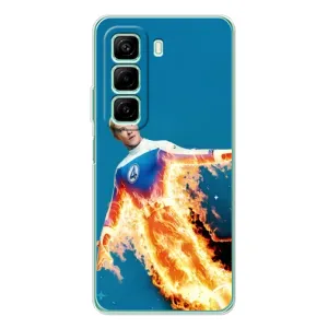 Чехол с принтом Фантастическая четверка для Infinix Hot 60i (Человек-факел в огне)