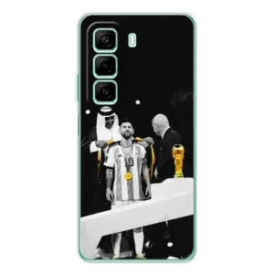 Чехлы для Infinix Hot 60i (Leo чемпион) (AlphaPrint) (Месси в накидке)
