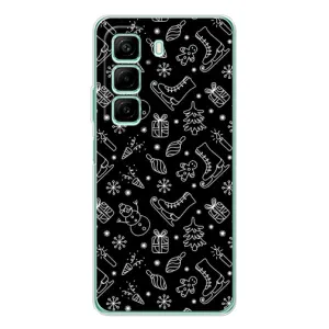 Новогодние, Праздничные Чехлы для Infinix Hot 60i - 2024 год (Новогодний фон)