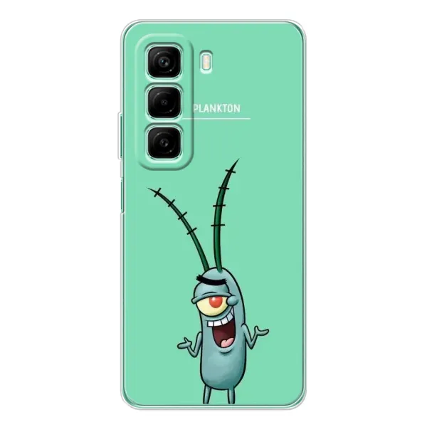 Чохол з принтом «Персонаж Планктон» для Infinix Hot 60i Чохол з принтом «Персонаж Планктон» для Infinix Hot 60i