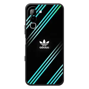 Чехлы Адидас для Infinix Hot 70 (AlphaPrint) (Адидас с полосами)