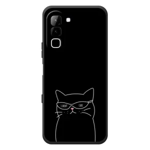 Чехол с рисунком кот на Infinix Hot 70 (Равнодушный кот)